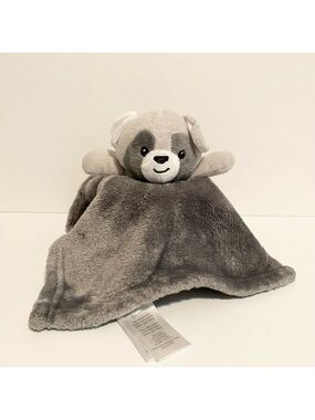 Nemcor Raccoon Lovey Babys First Gray Plush Security Blanket Baby Cuddle Toy